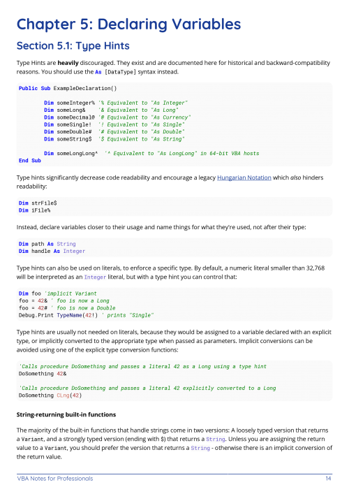 VBA Example Page 1